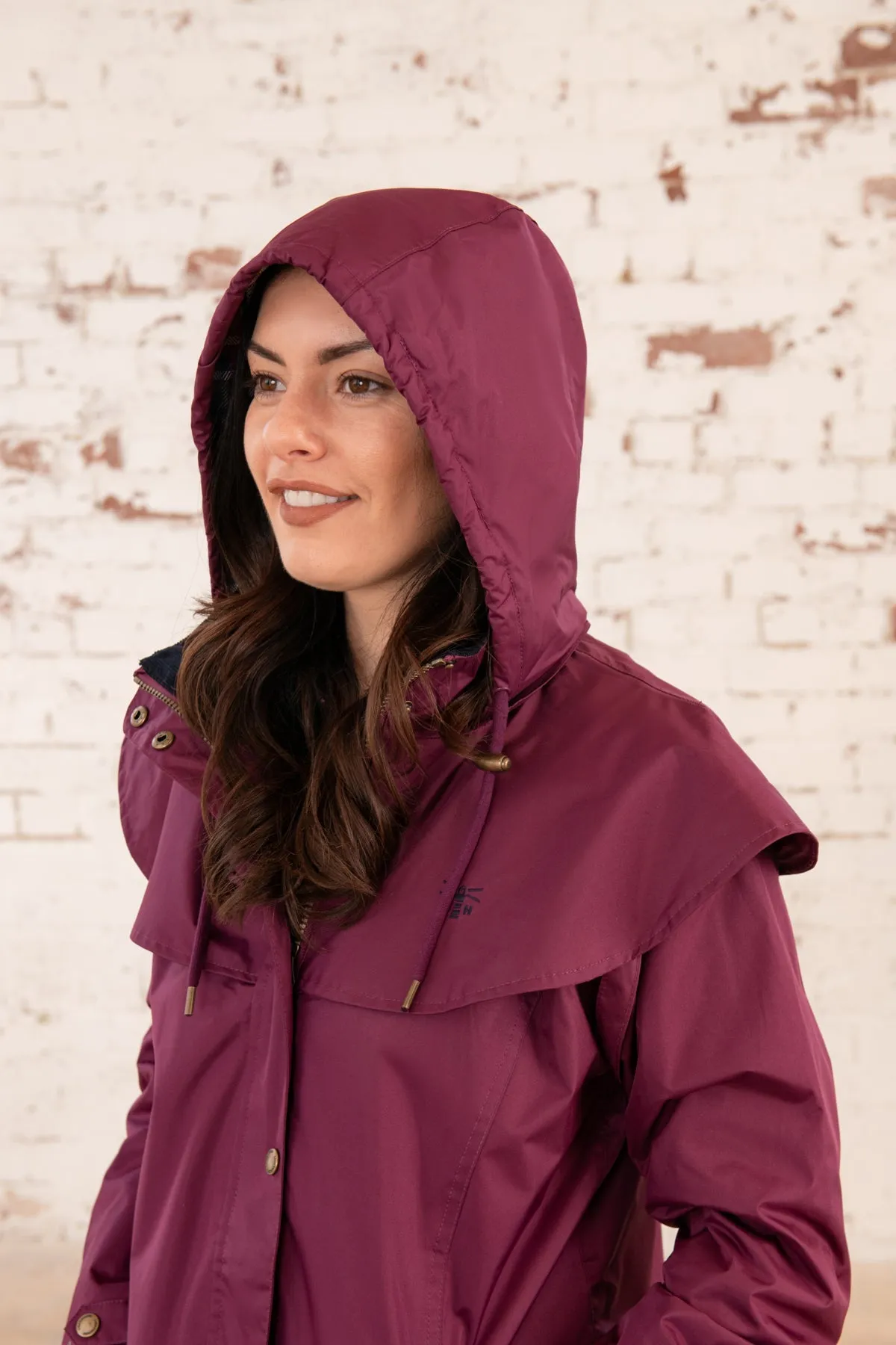 Outback Full Length Waterproof Raincoat - Plum