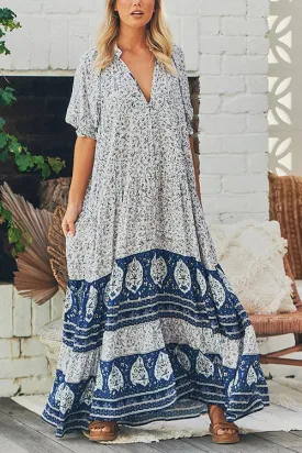 Paisley Print Maxi Dress