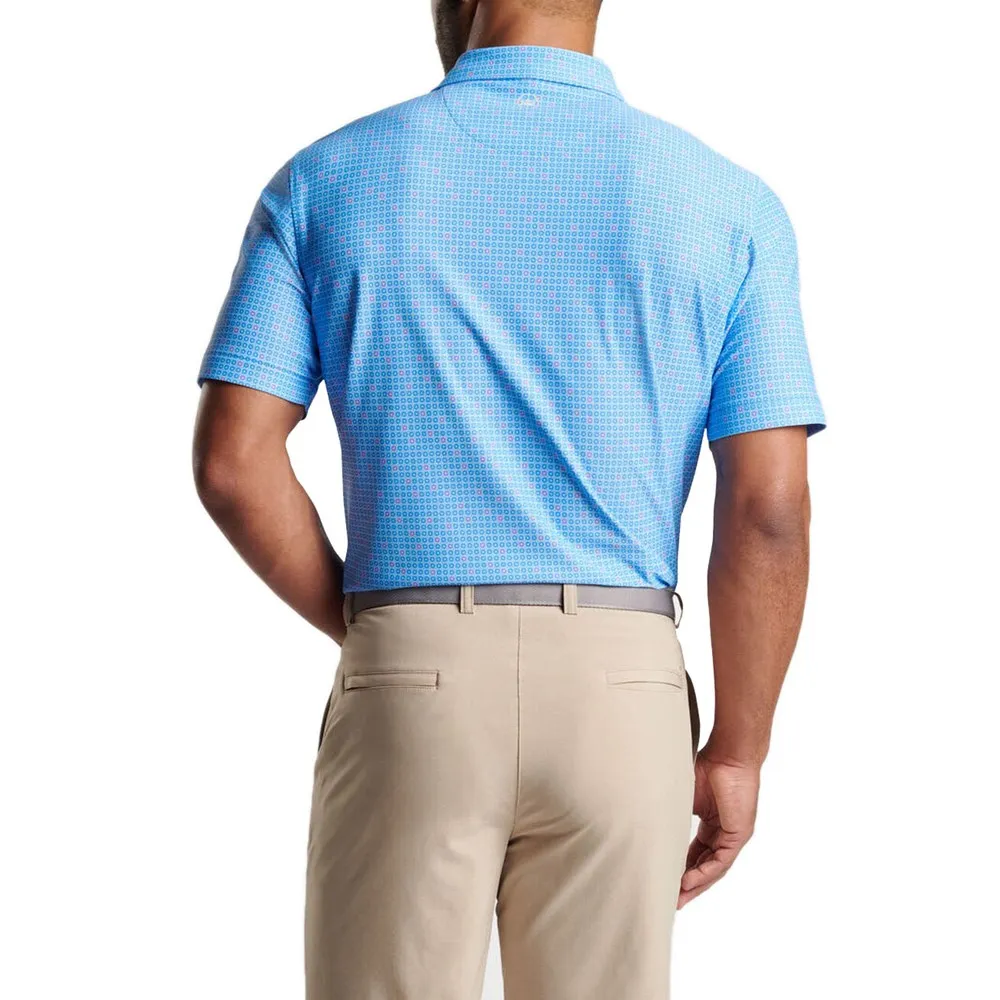 Peter Millar Spokes Performance Mesh Polo Golf Shirt - Liberty Blue