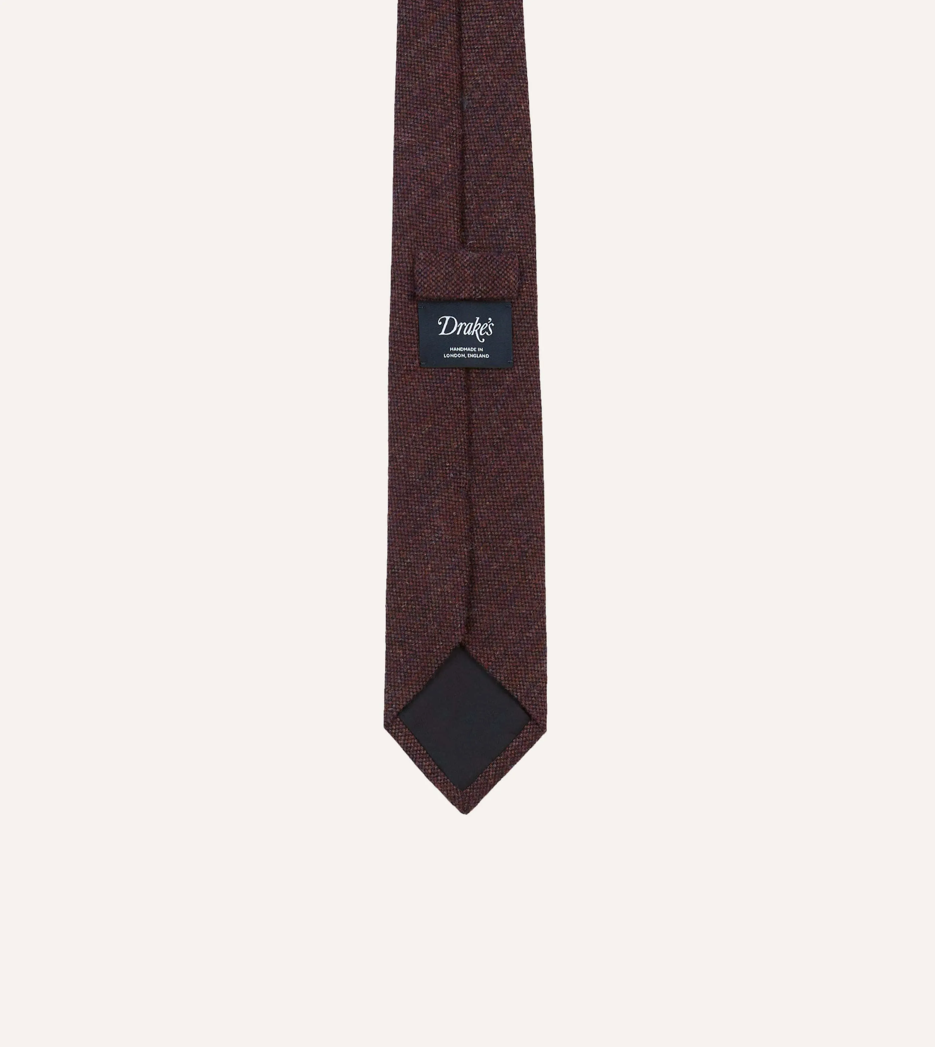 Purple Shetland Wool Tipped Tie