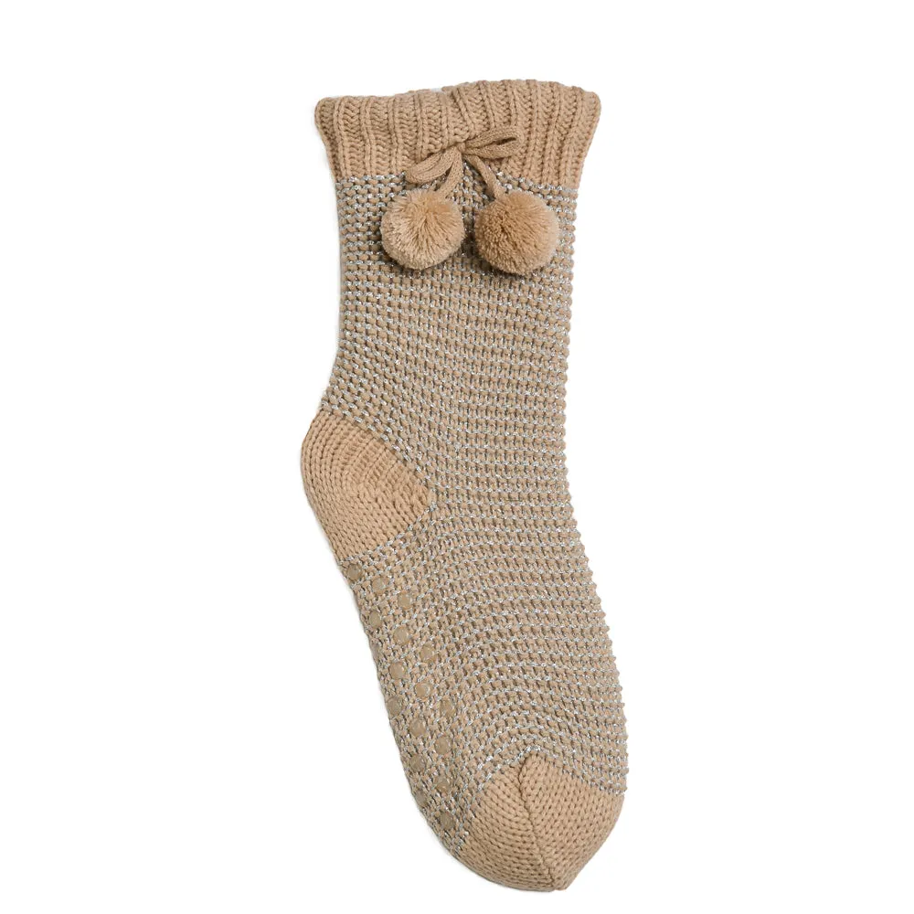 Shimmer Pom Pom Socks