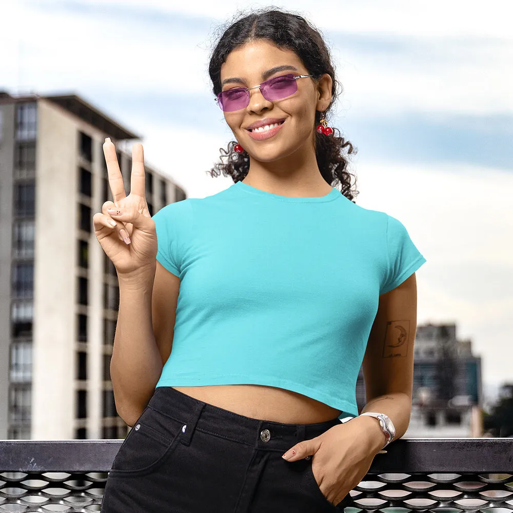 Sky Blue Crop Top