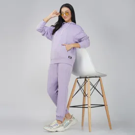 SLAY. Women's Lavender Drop Shoulder Hoodie & Joggers Co-ord Set