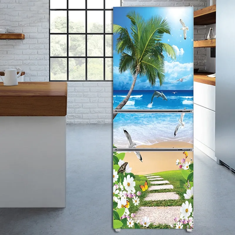 Stylish Waterproof Self-Adhesive Refrigerator Sticker