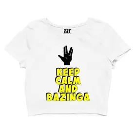 The Big Bang Theory Crop Top - Keep Calm & Bazinga