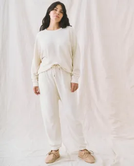 The Jogger Sweatpant. -- Washed White