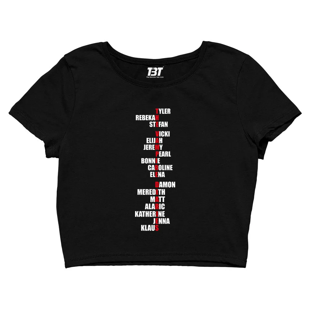 The Vampire Diaries Crop Top - TVD Typography