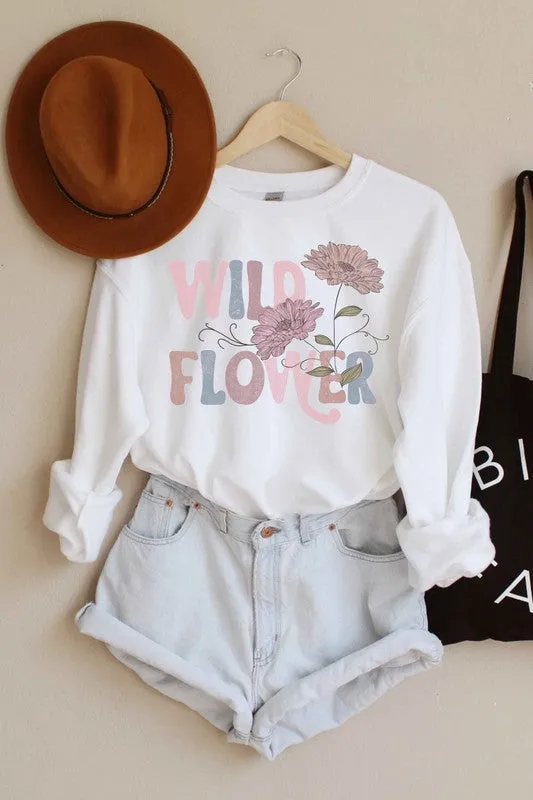 WILD FLOWER GRAPHIC SWEATSHIRT