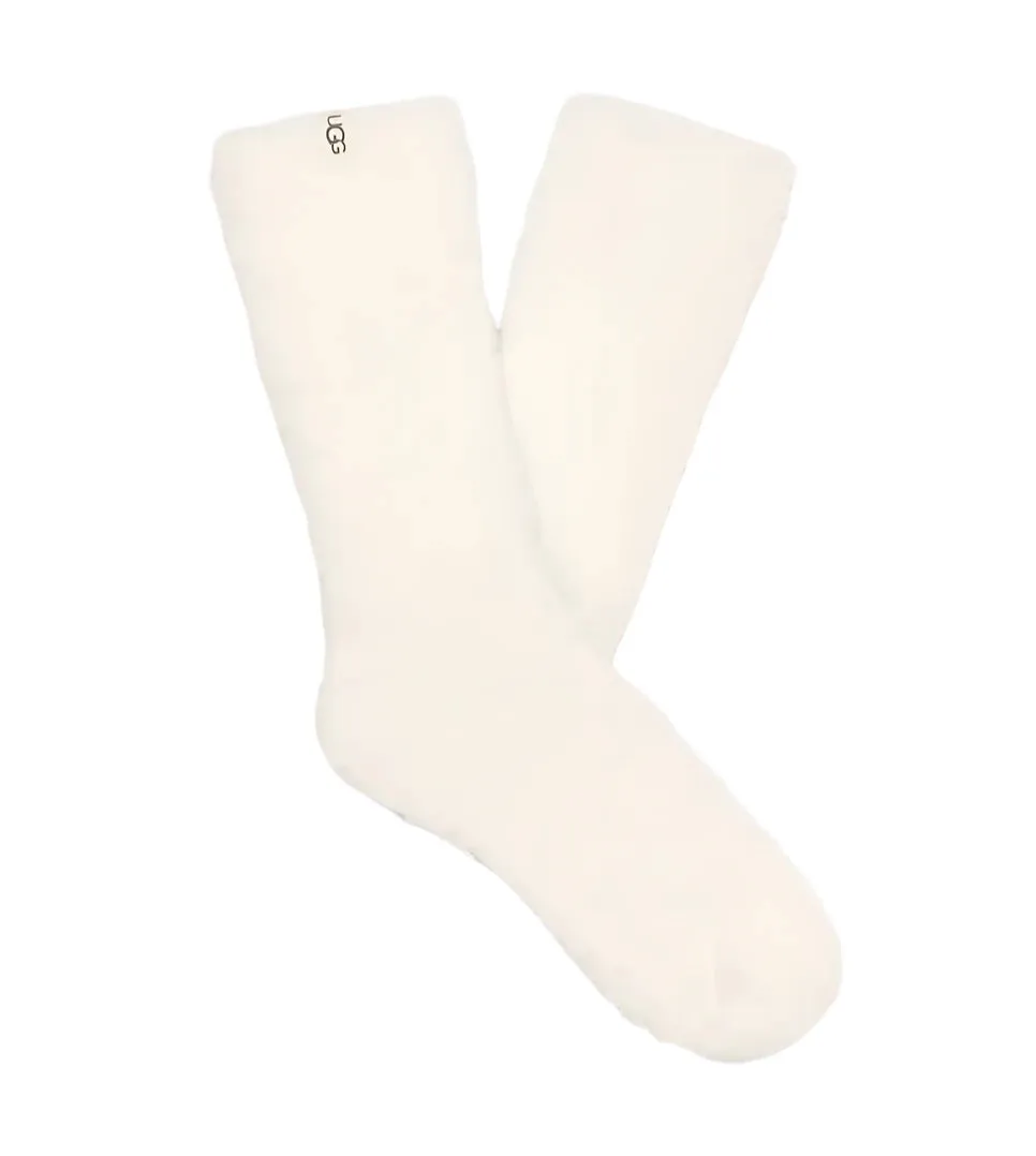 WOMEN'S UGG TEDDI COZY CREW SOCKS | CREAM