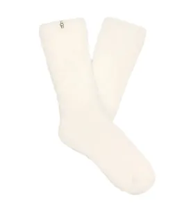 WOMEN'S UGG TEDDI COZY CREW SOCKS | CREAM