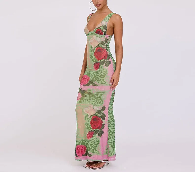 Zephyra Mesh Maxi Dress